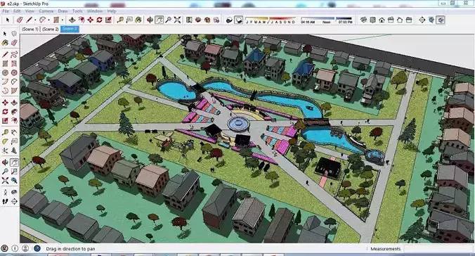 Sketchup Landscape Park E2 Free 3D model