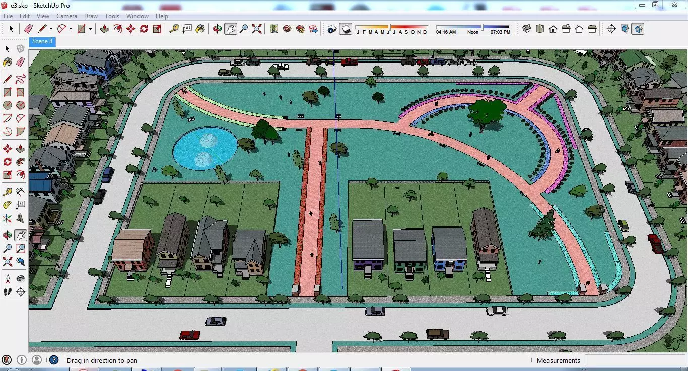 Sketchup Landscape Park E3 Free 3D model_0
