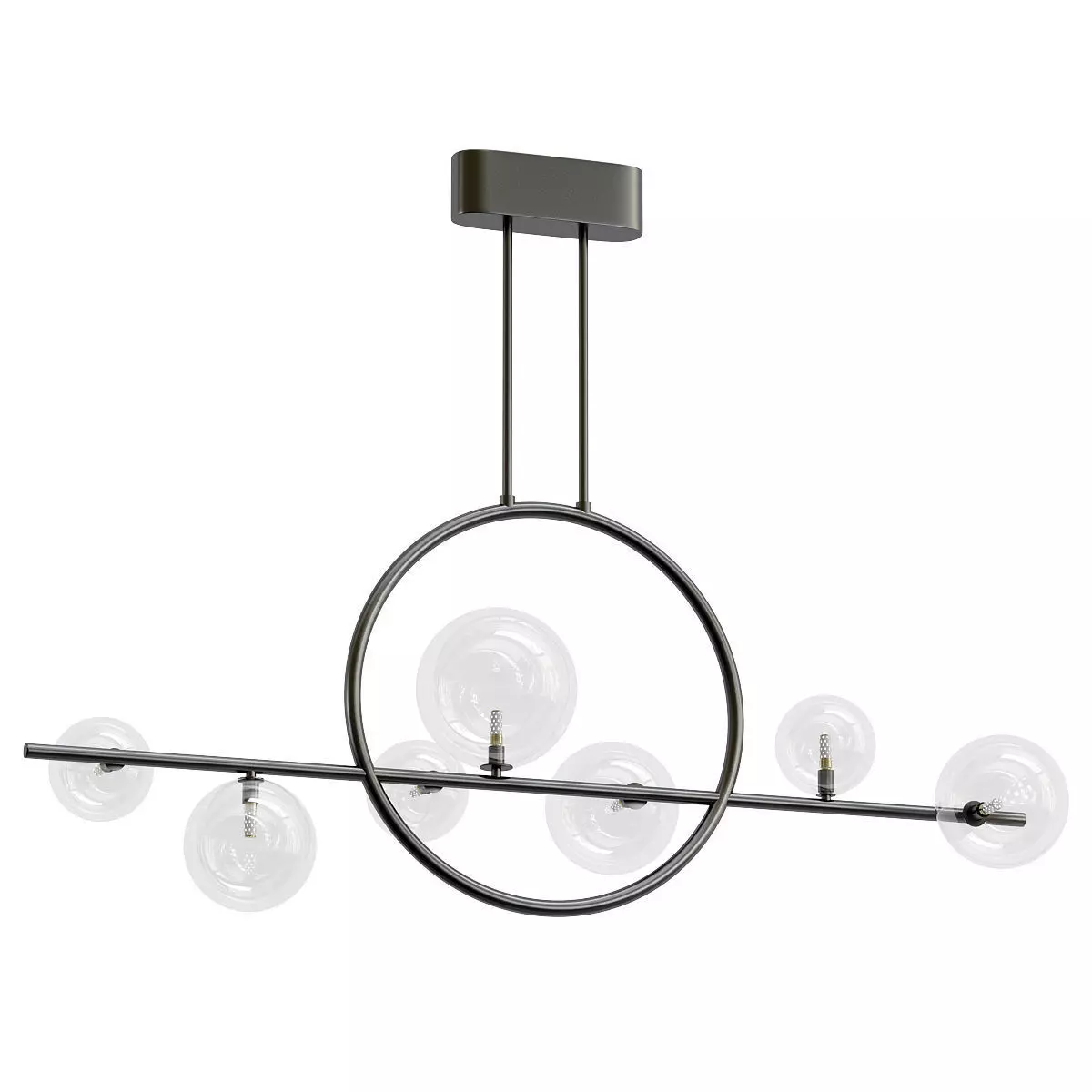 saturn-a7791sp-59bk modern chandelier with glass bubbles hang... 3D model_0
