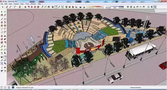 Sketchup Landscape Park E5 Free 3D model
