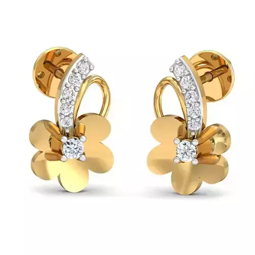 Women Earring 3dm STL FBX OBJ Render Details