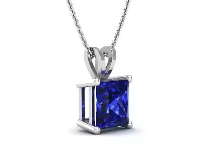 10 mm Princess Diamond pendant for woman