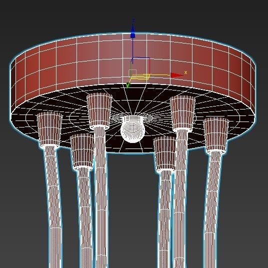 vitaluce-v4238-0-6pl pendant light with six bulbs hanging fro... 3D model_4