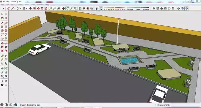 Sketchup Landscape Park E10 Free 3D model