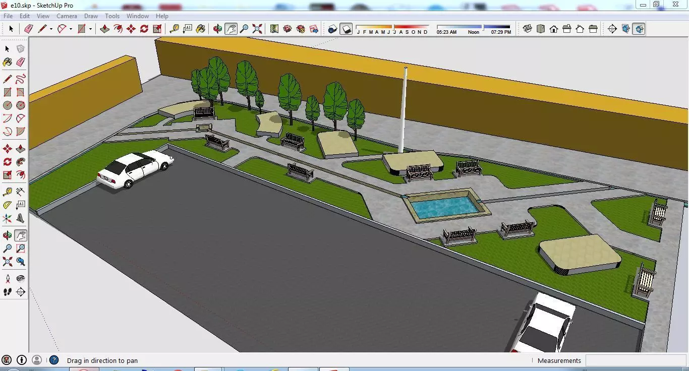 Sketchup Landscape Park E10 Free 3D model_0