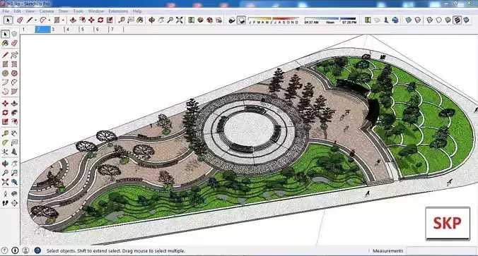 Sketchup Landscape Park H3