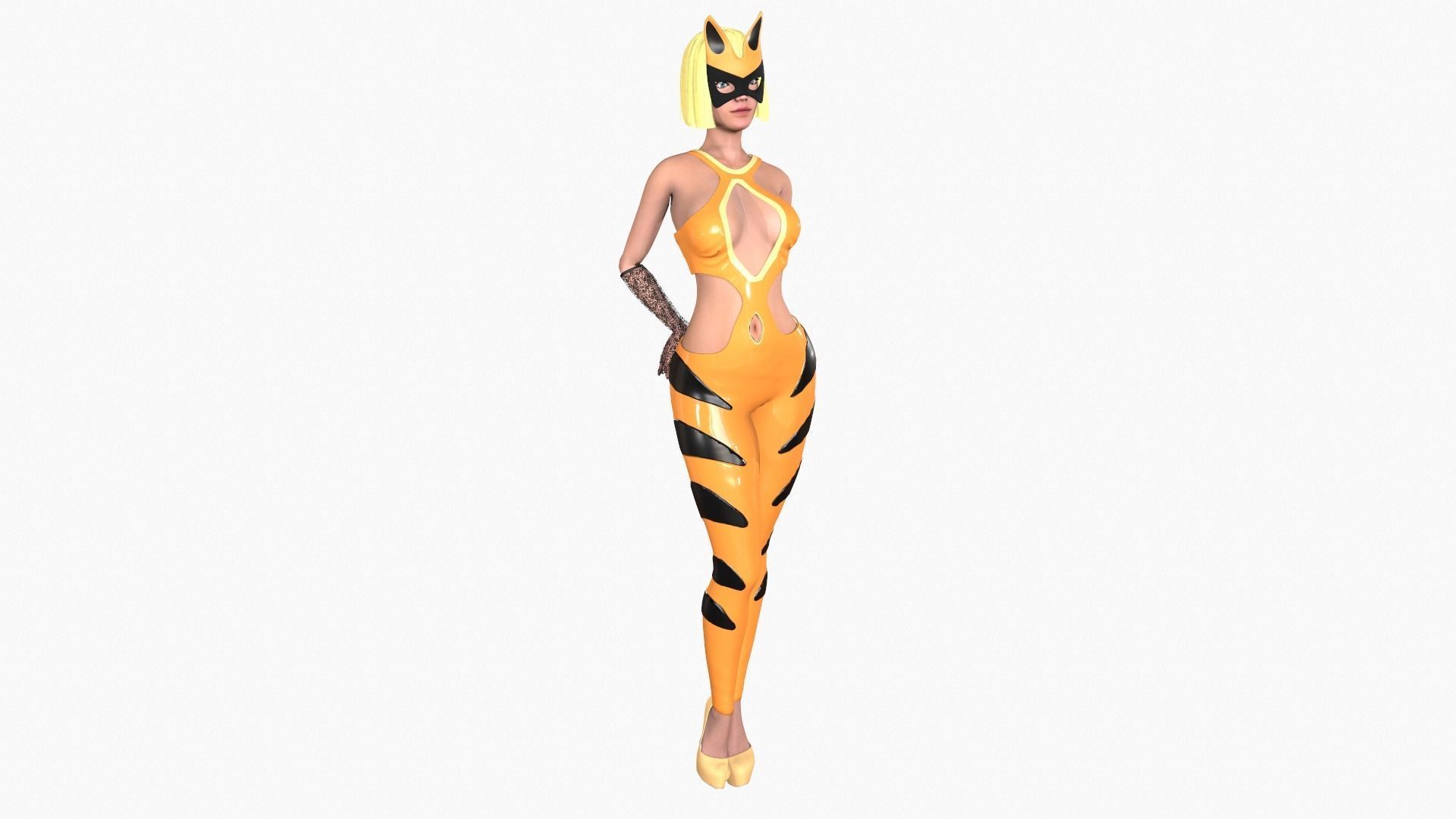 Girls collection woman in tiger costume _12