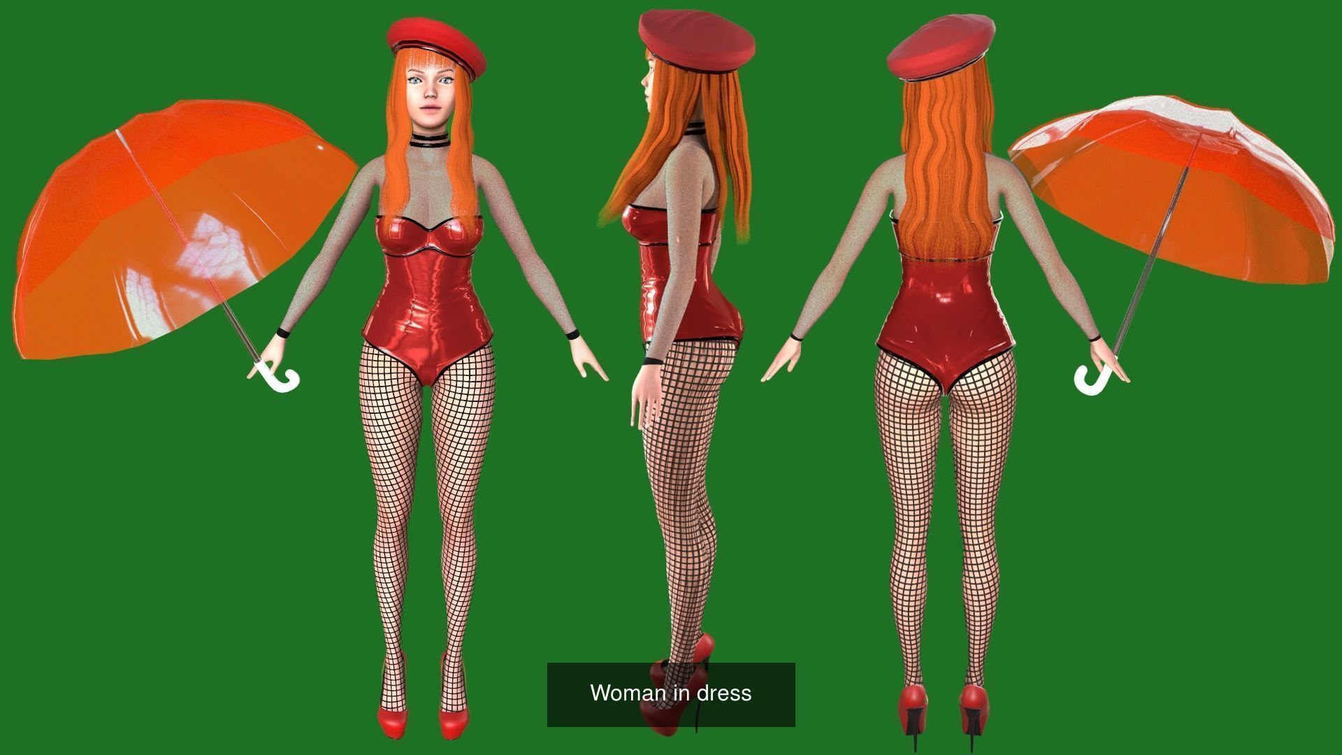 Girls collection woman in tiger costume _9