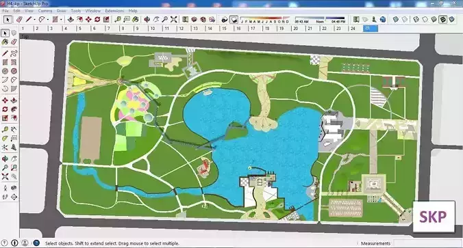 Sketchup Landscape Park H4