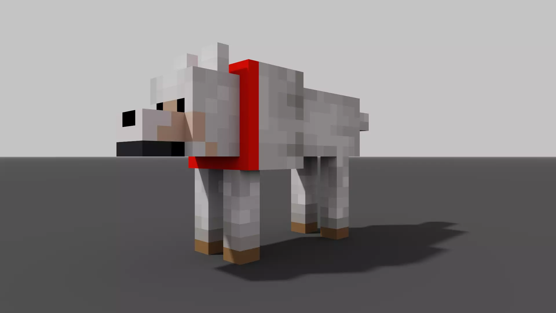 MineCraft dog 3D model Low-poly 3D model