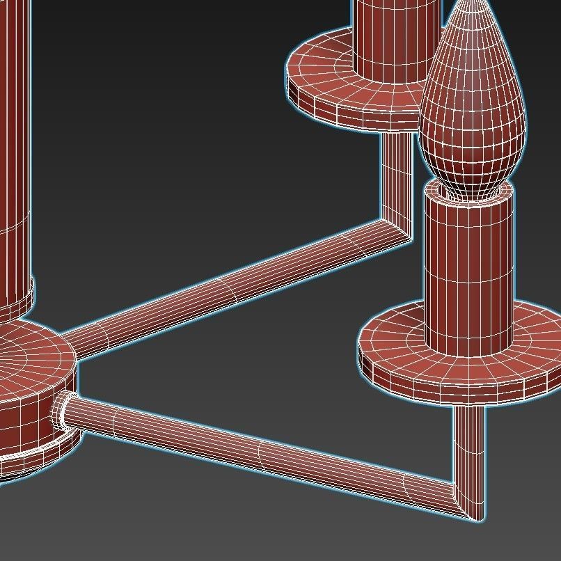 vitaluce-v4767-7-5 chandelier with four lights and chain 3D model_4