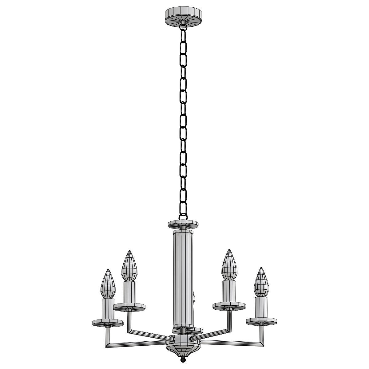 vitaluce-v4767-7-5 chandelier with four lights and chain 3D model_1