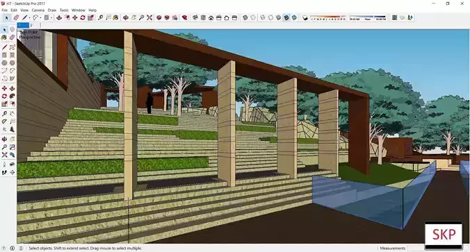 Sketchup Landscape Park H7 3D model