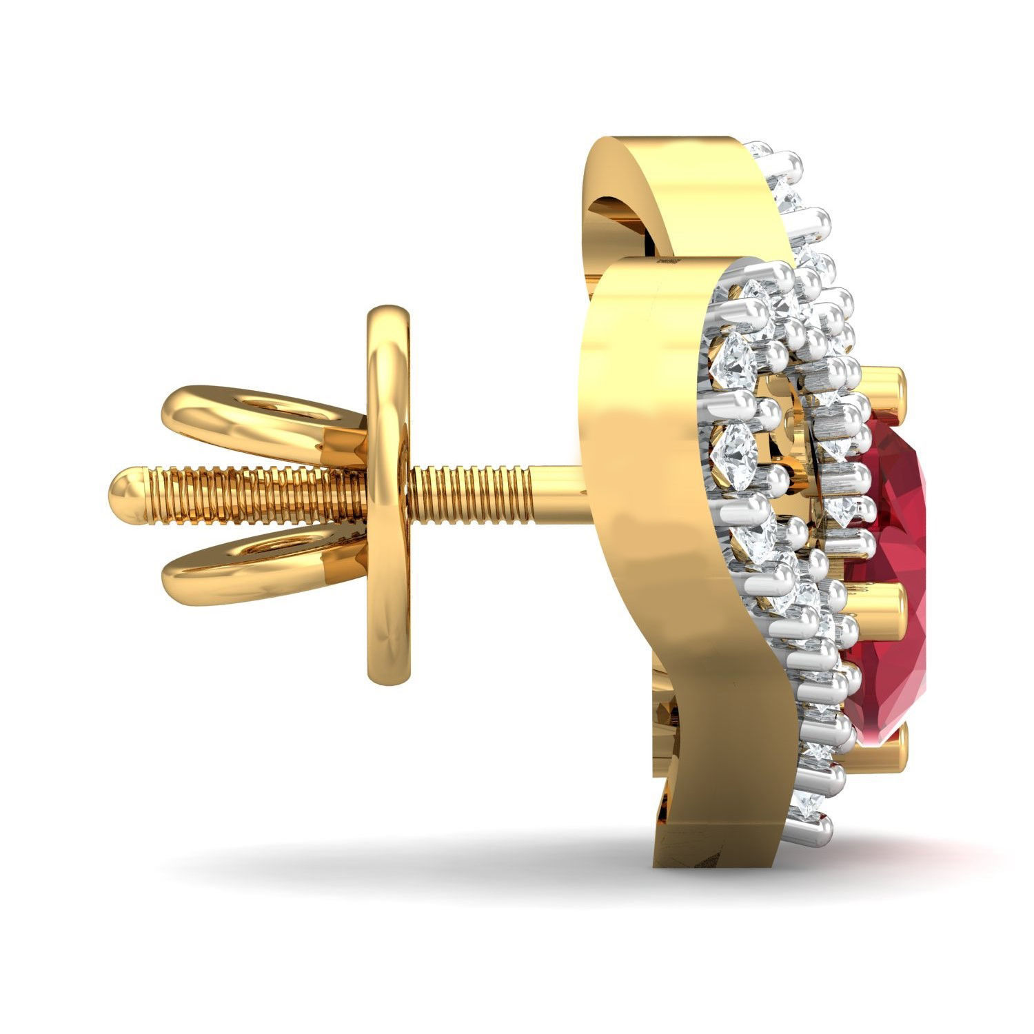 Heart Earring 3dm STL FBX OBJ Render Details 3D print model_2