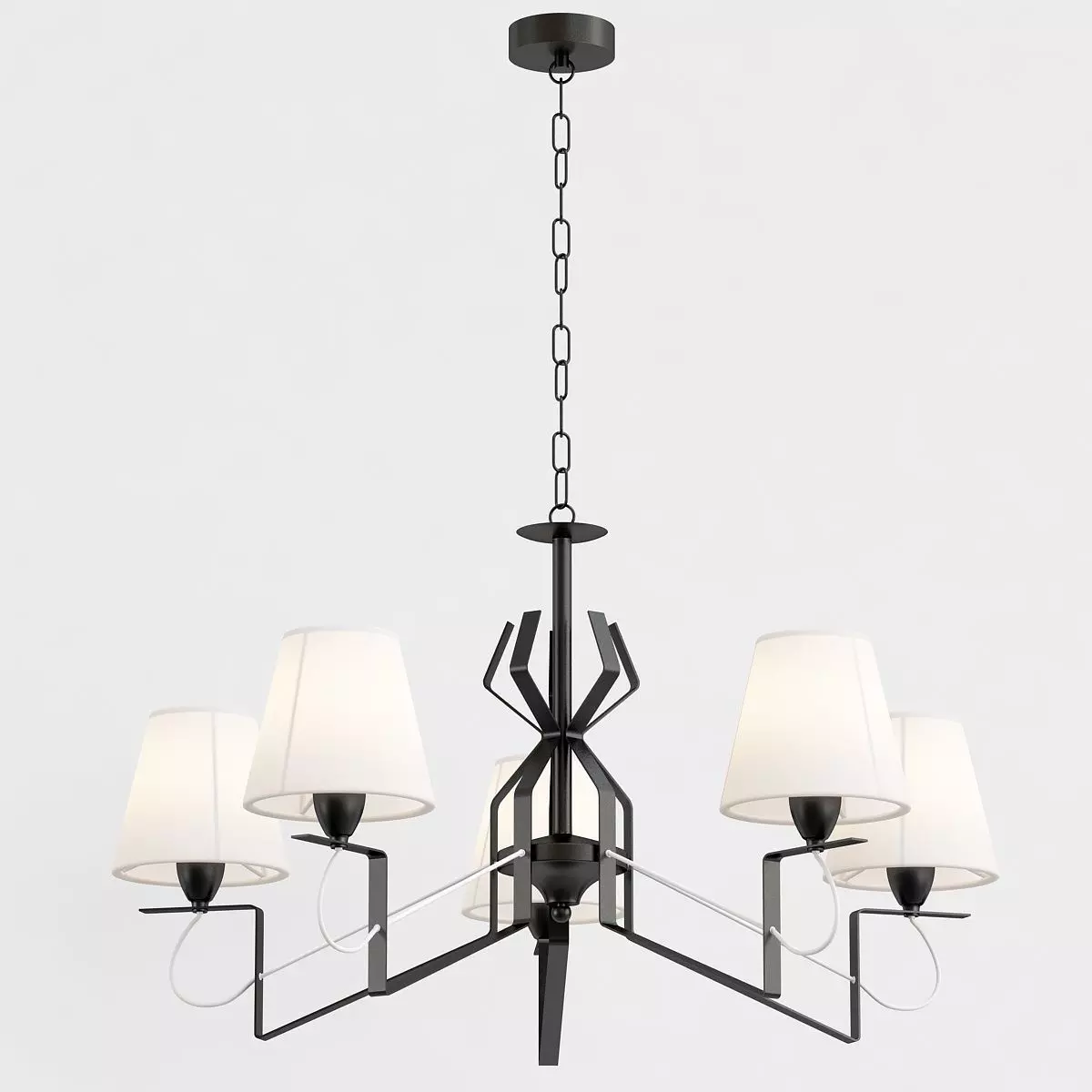 vitaluce-v4562-1-5 light chandelier with shades 3D model