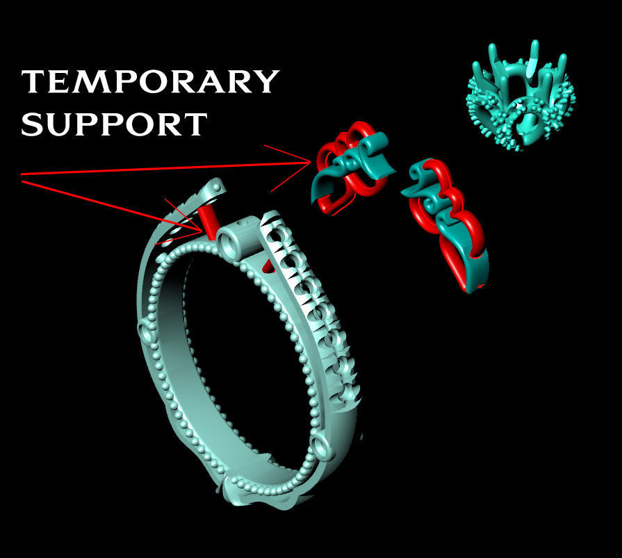 Diamond engagement ring 716 3D print model_12