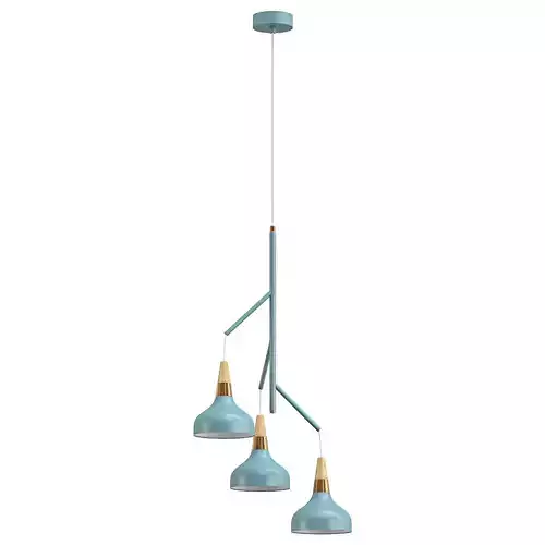 juna-79653 pendant light with three wooden shades