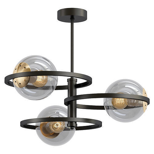 ariadna-4074-303-b0047335 chandelier with three glass globes 3D model