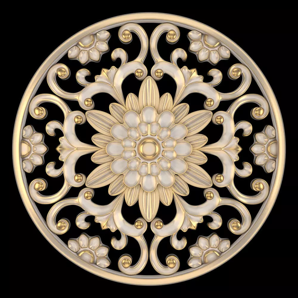 Decorative Wall Rosettes 06 3D model