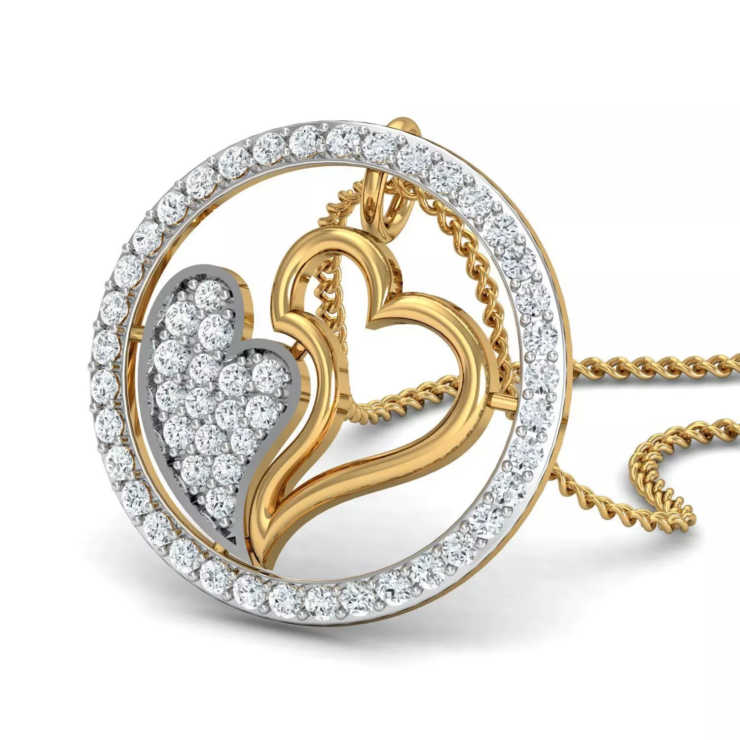 Heart Pendant 3dm STL FBX OBJ Render Details 3D print model_0