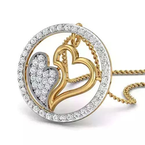 Heart Pendant 3dm STL FBX OBJ Render Details 3D print model