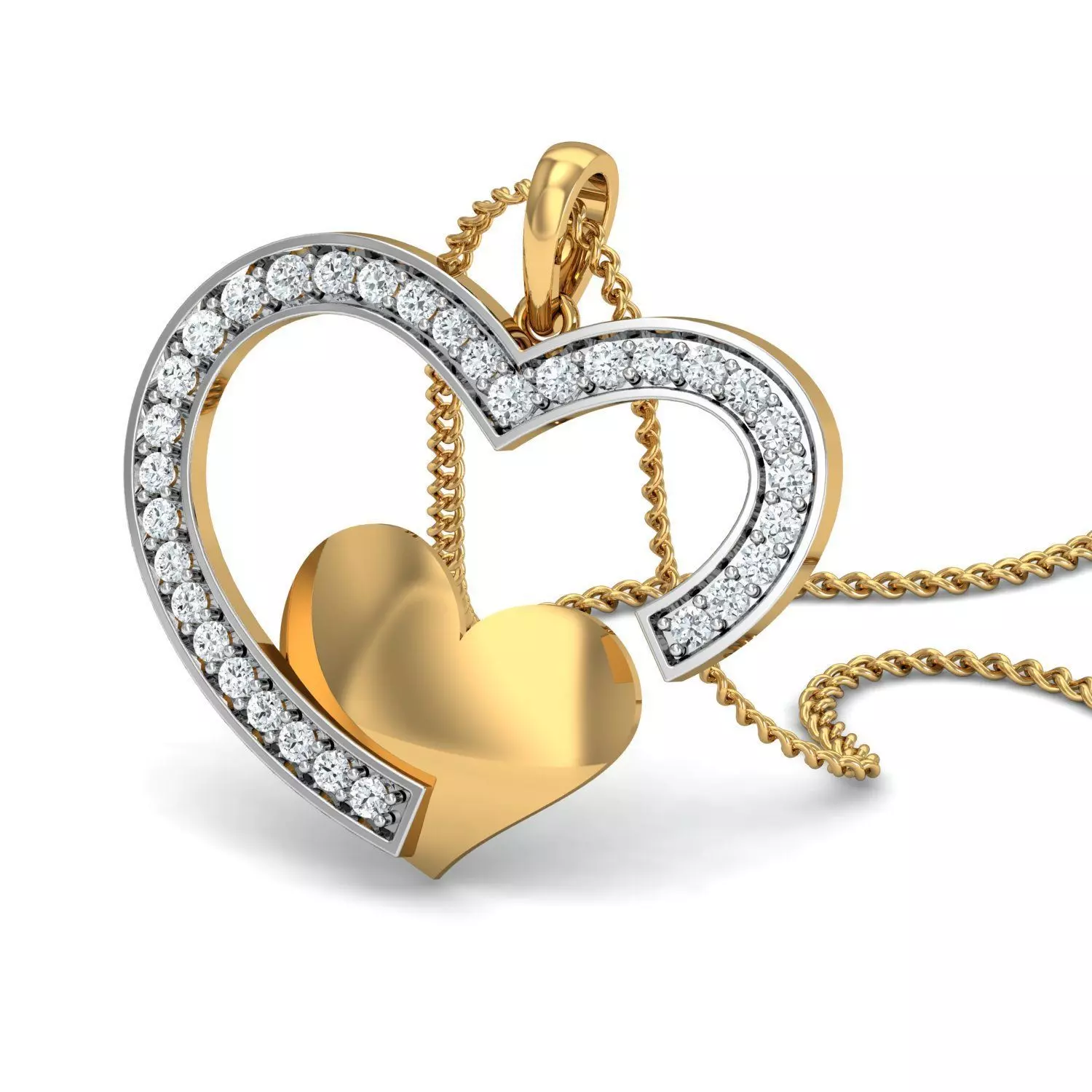 Heart Pendant 3dm STL FBX OBJ Render Details 3D print model_0