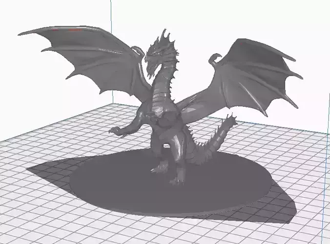dragon on tabletop 3D model