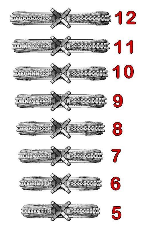 Pack Diamond engagement ring  3D Model Collection_5