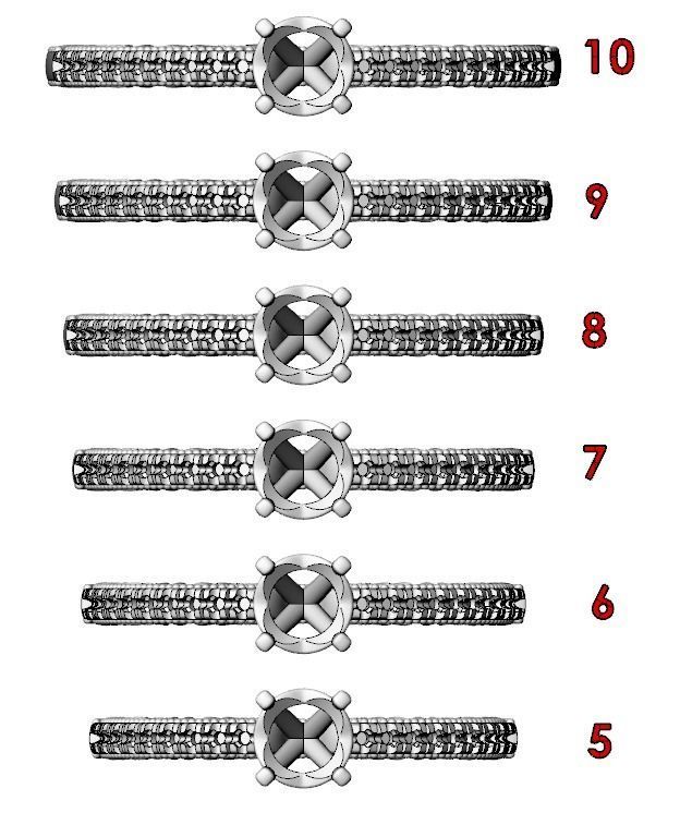 Pack Diamond engagement ring  3D Model Collection_8