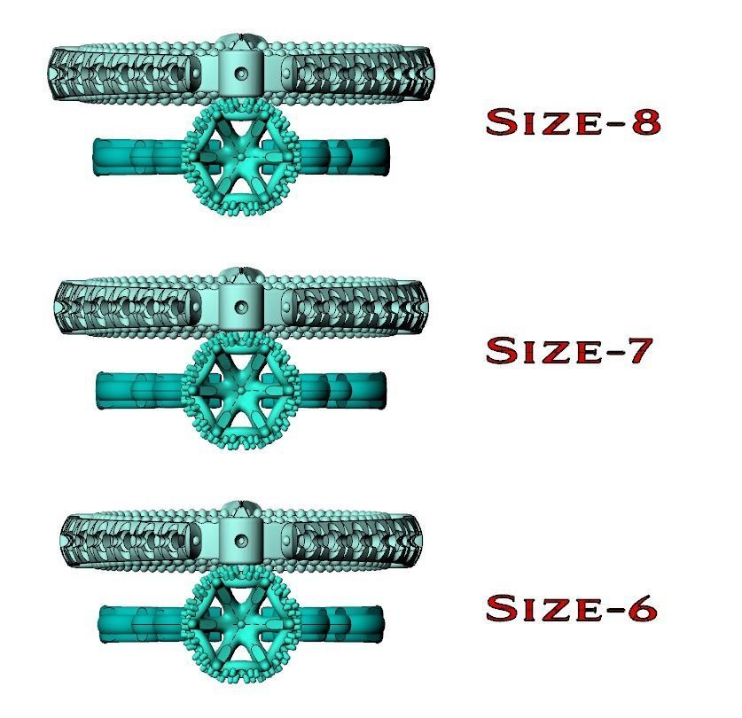 Pack Diamond engagement ring  3D Model Collection_12