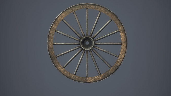 Cart Wheel 3D Model Low-poly 3D model