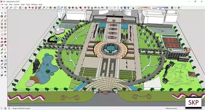 Sketchup Landscape Park H8
