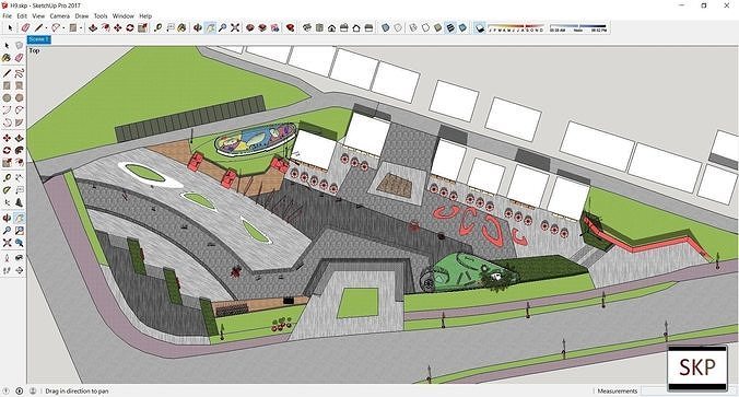 Sketchup Landscape Park H9 3D model