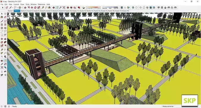 Sketchup Landscape Park J3 3D model