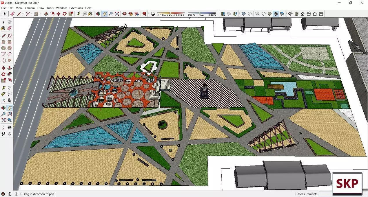 Sketchup Landscape Park J4 3D model_0
