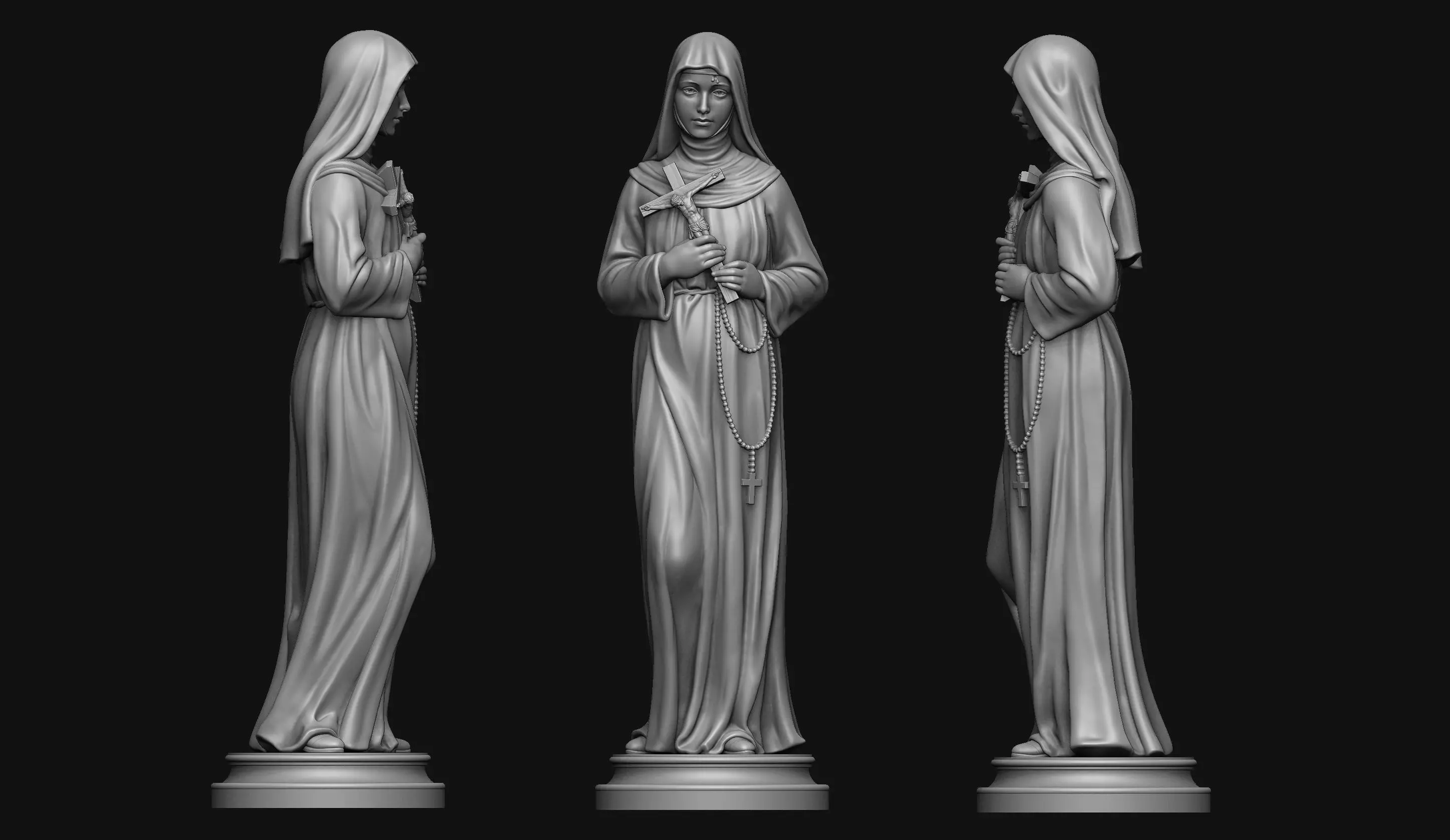 St Rita Statue 3D print model_0