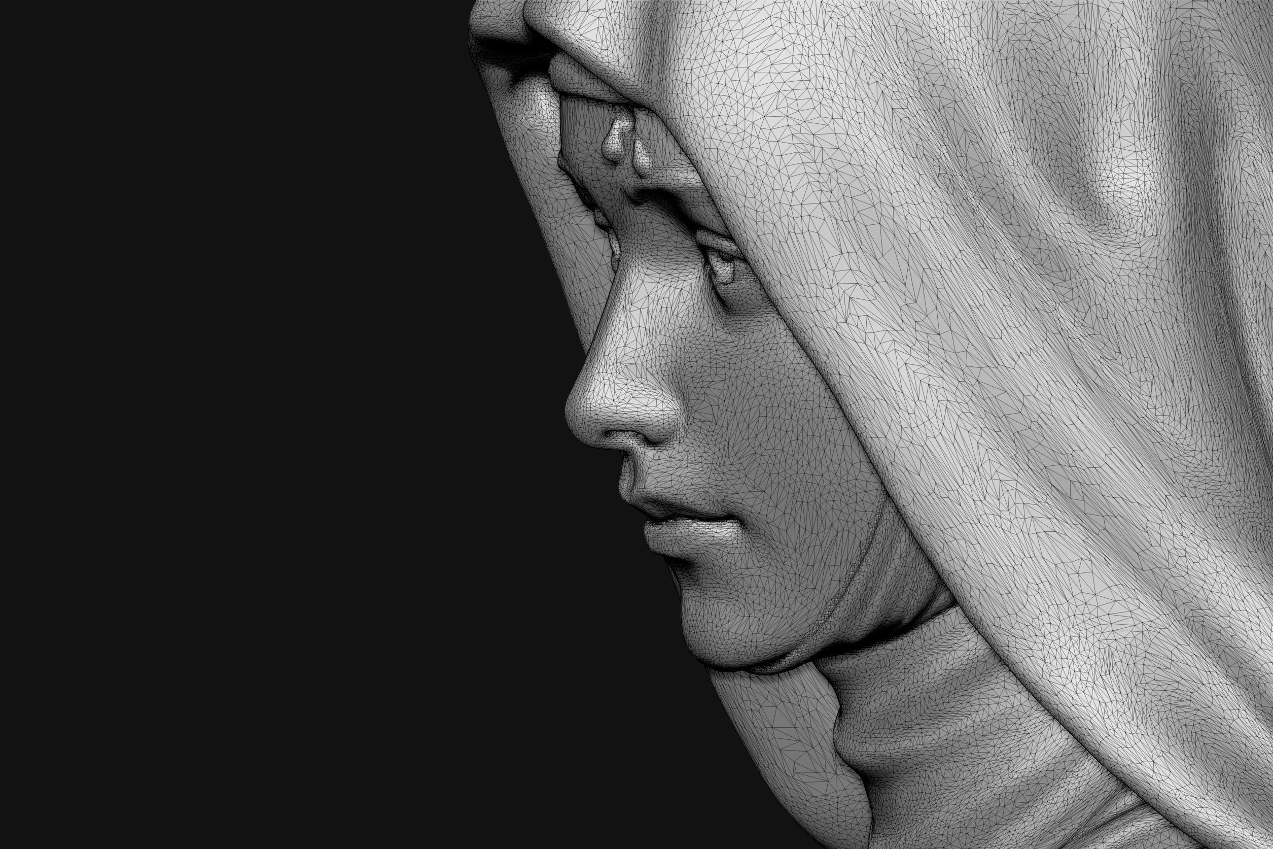 St Rita Statue 3D print model_4