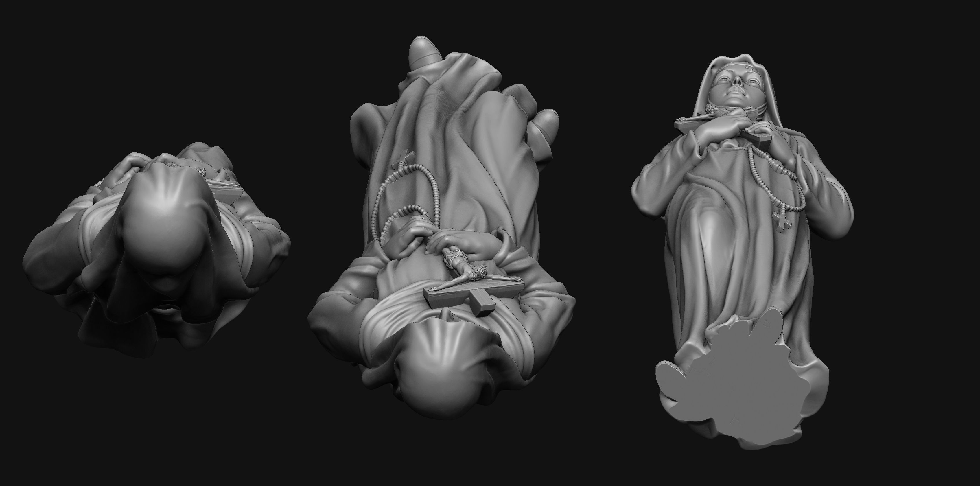 St Rita Statue 3D print model_2