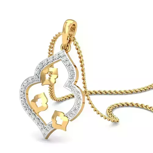 Pendant 3dm STL FBX OBJ Render Details diamond gold