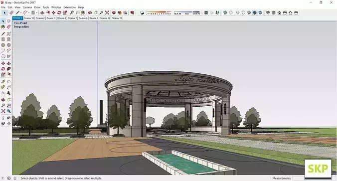 Sketchup Landscape Park J8