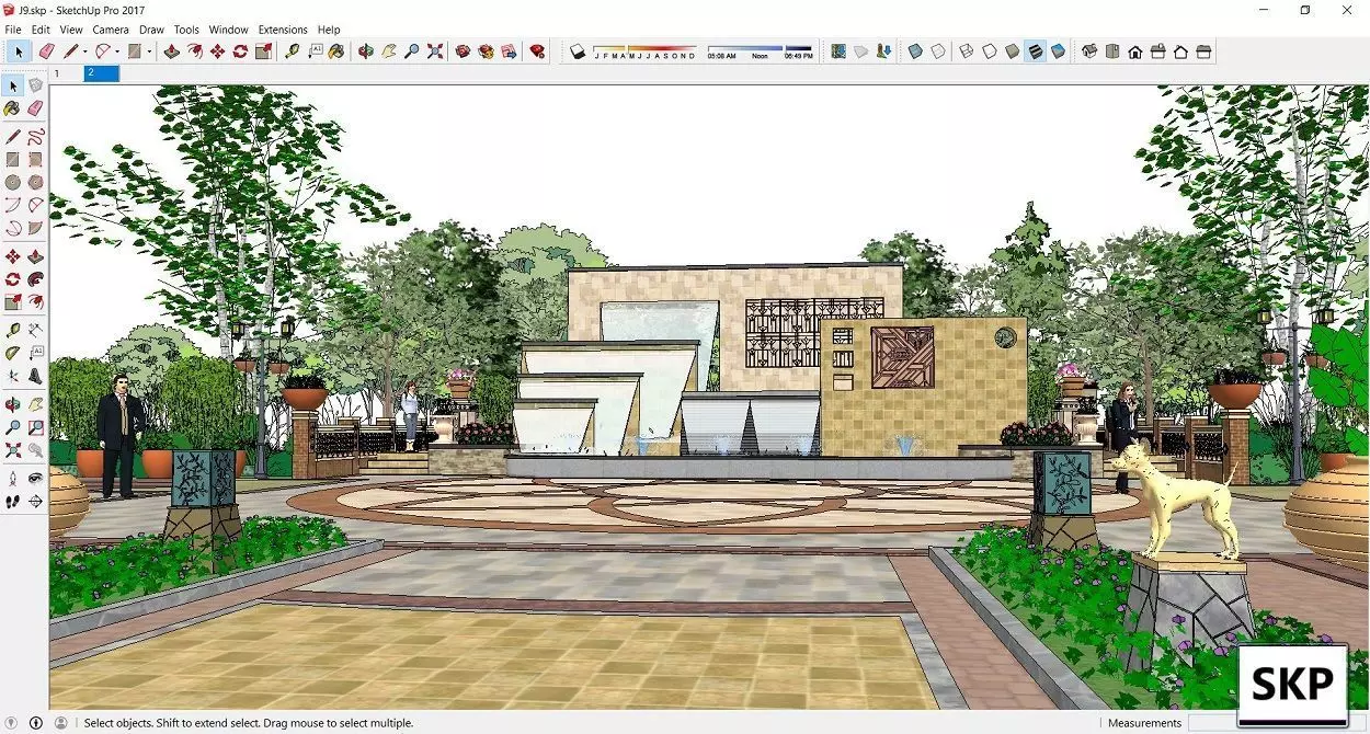 Sketchup Landscape Park J9 3D model