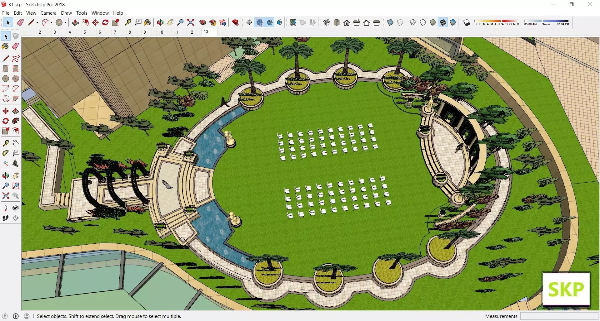 Sketchup Landscape Park K1 3D model