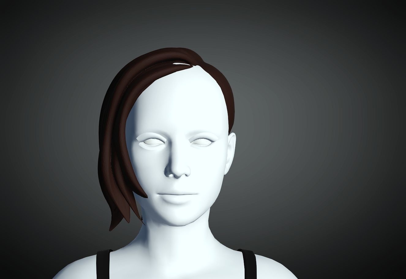 3D Hair style for Female 11 3D model 3D print model_3