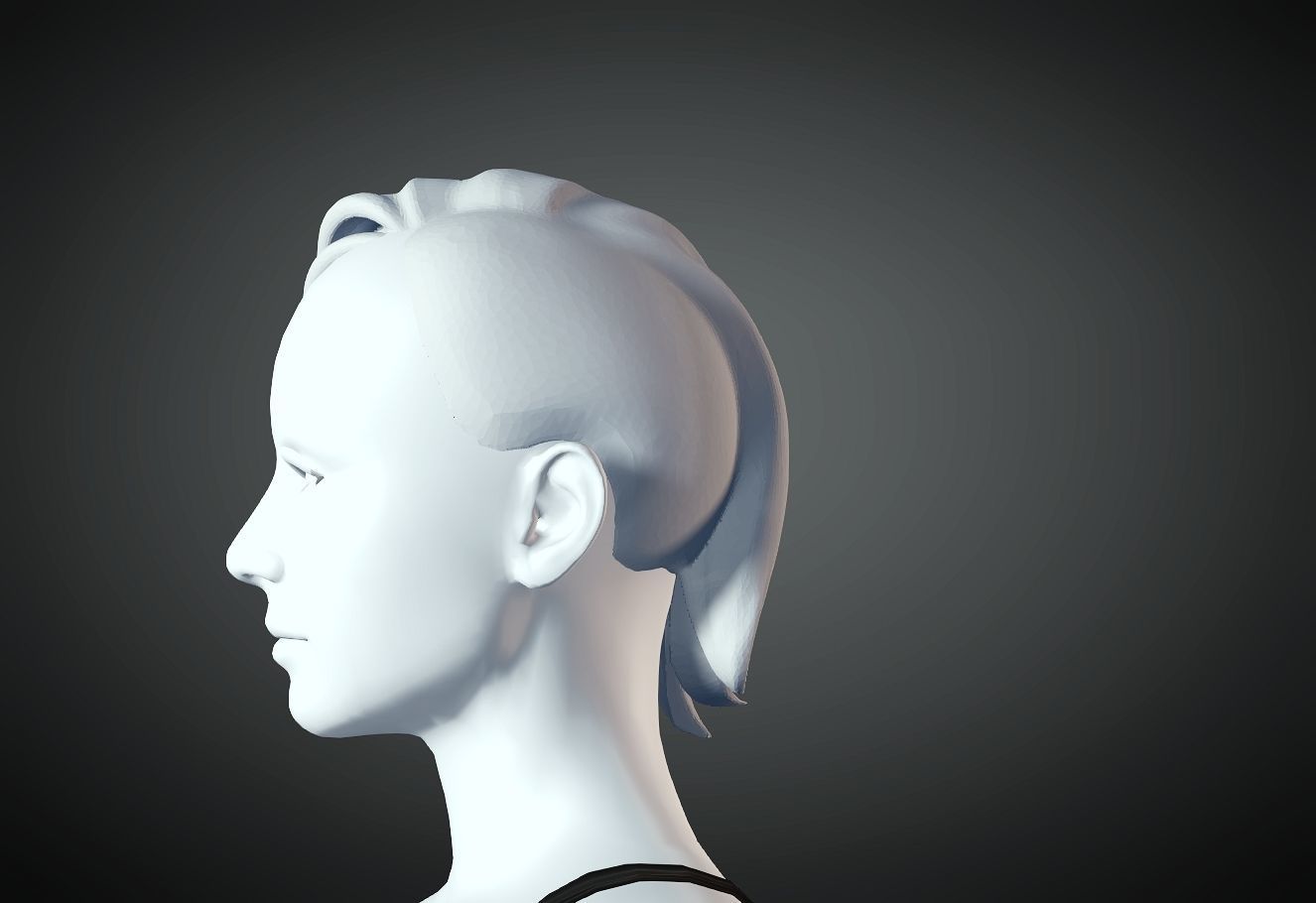 3D Hair style for Female 11 3D model 3D print model_2