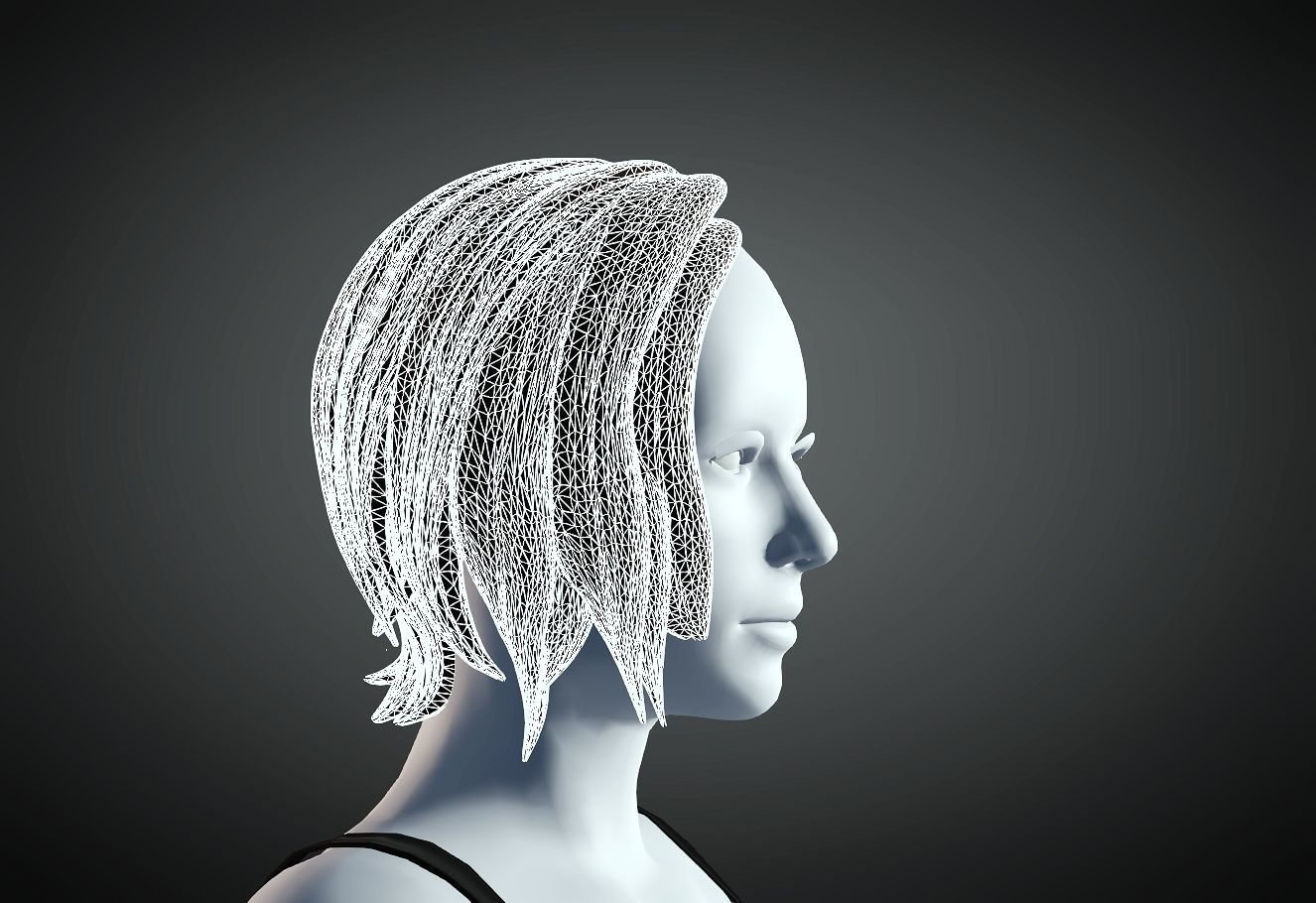 3D Hair style for Female 11 3D model 3D print model_5