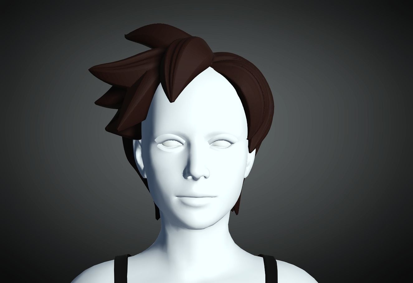 3D Hair style for Female 12 3D model 3D print model_3