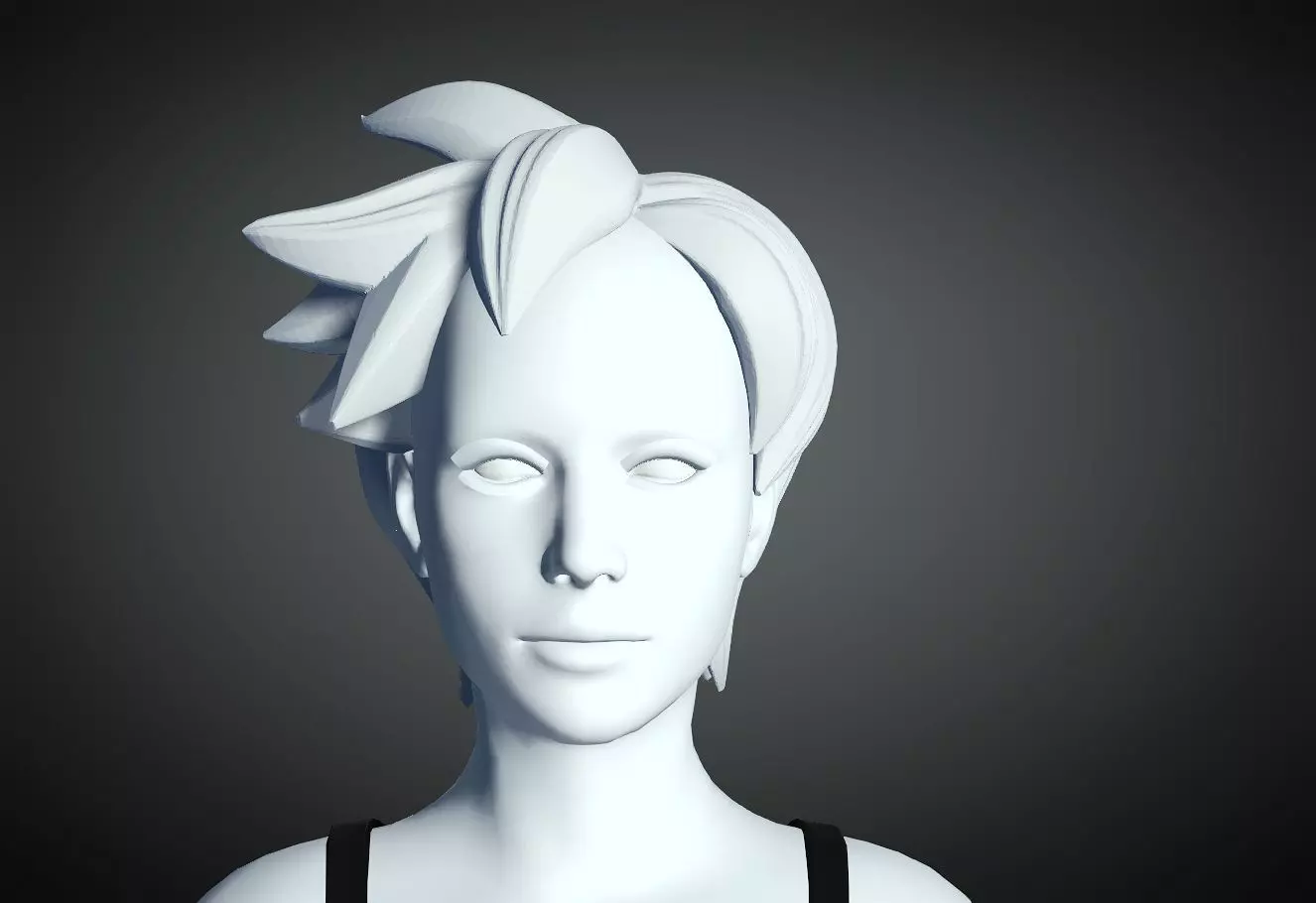 3D Hair style for Female 12 3D model 3D print model_0