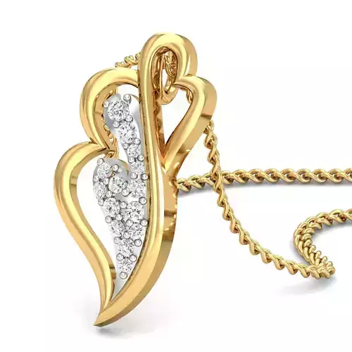 Heart Women Pendant 3dm STL FBX OBJ Render Details 3D print model