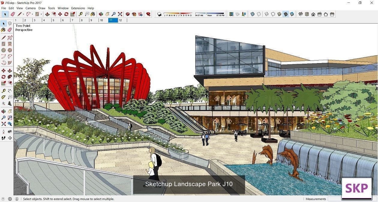 Collection 28 Sketchup Landscape and Park models _46