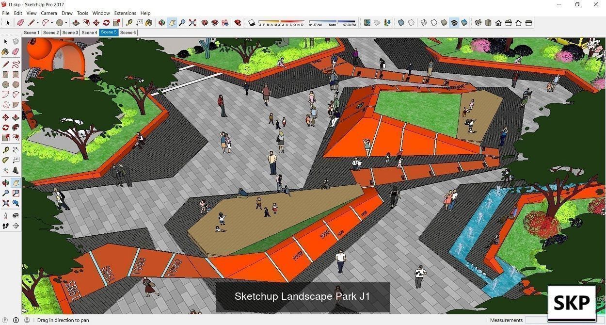 Collection 28 Sketchup Landscape and Park models _37